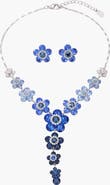 Modenaire Crystal Daisy Necklace and Earring Set