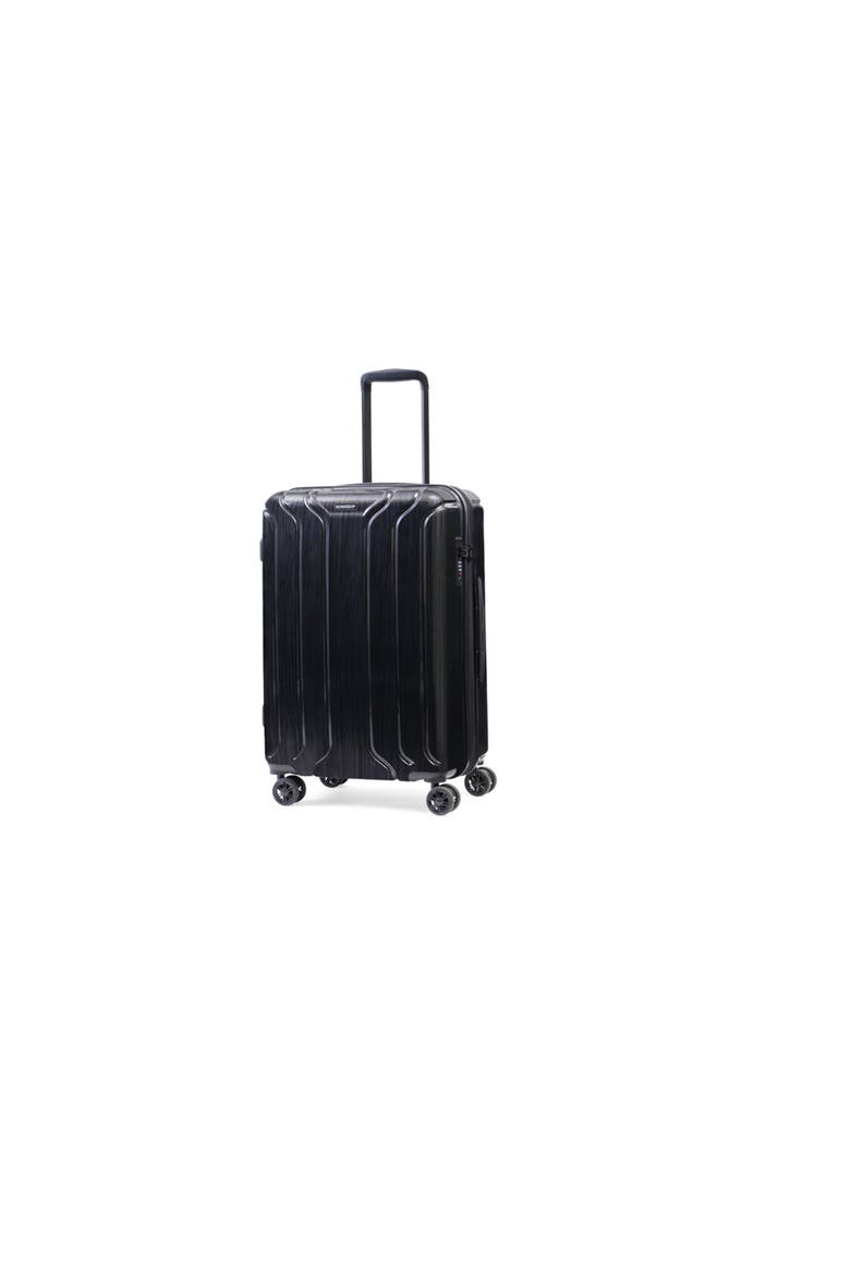 New York Elite 3 Piece (20"/24"/28") Luggage Set With Powerbank & 3 Packing Cubes, Alternate, color, Black