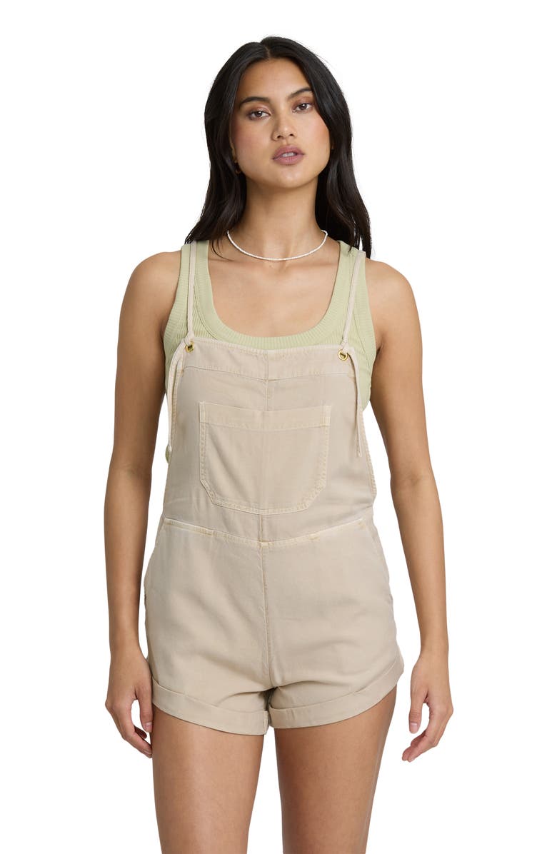 Billabong Wild Pursuit Short Overalls, Alternate, color, Oatmeal