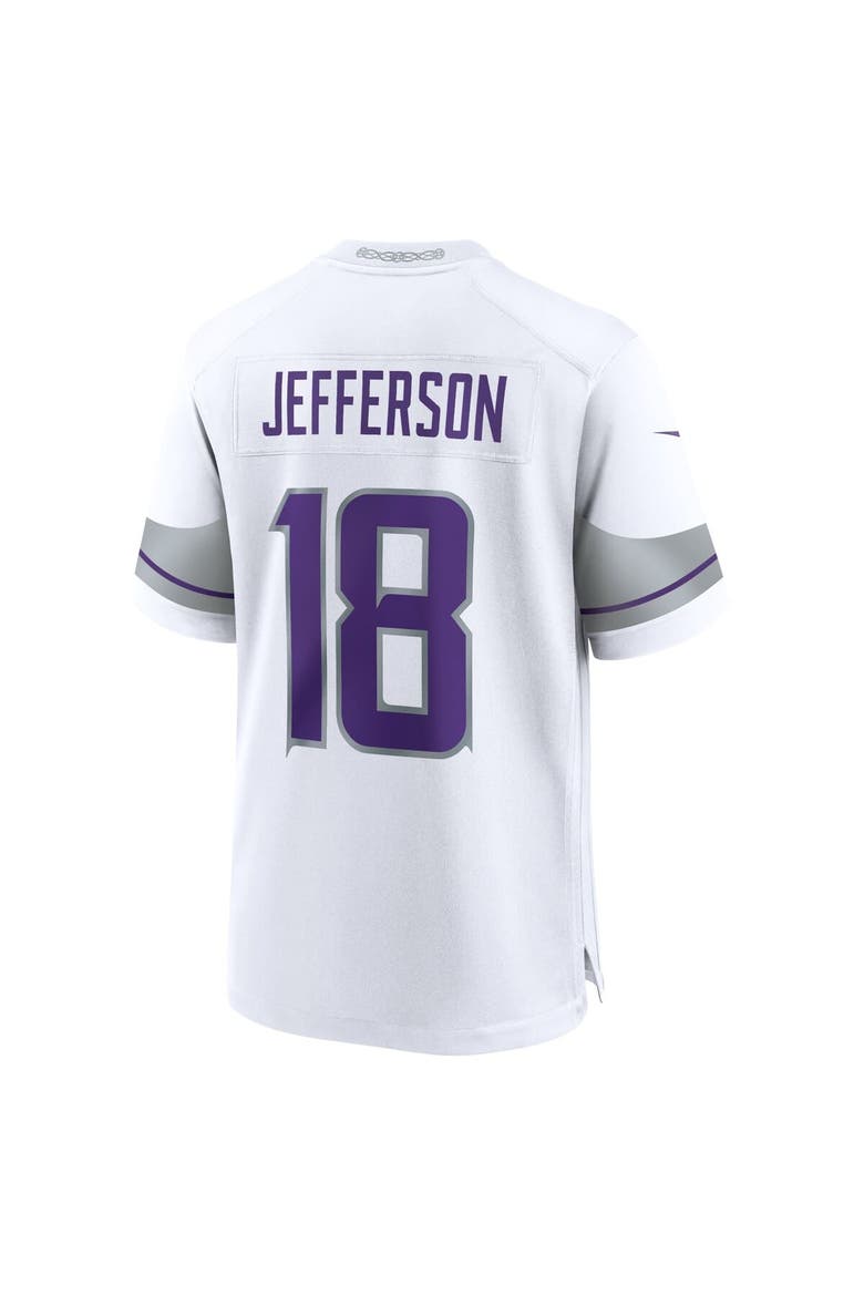 Youth Nike Justin Jefferson White Minnesota Vikings Game Jersey, Alternate, color, White