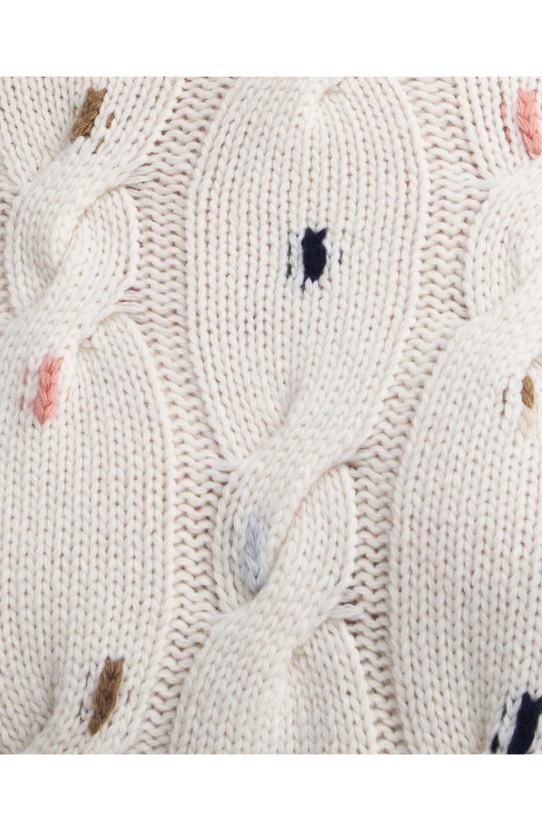 Barbour Fleur Cable Wool Blend Mock Neck Sweater, Alternate, color,