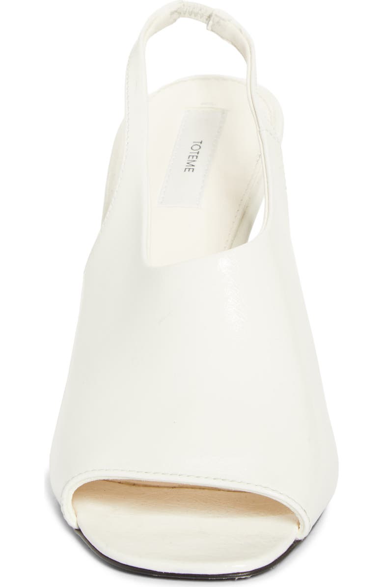 TOTEME Contoured Peep Toe Slingback Sandal, Alternate, color, White