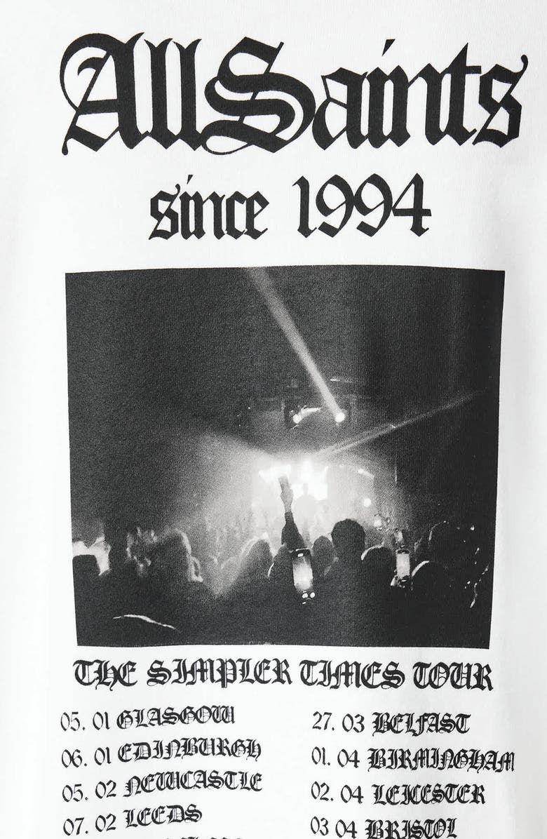 AllSaints Gig Amphia Zip Hoodie, Alternate, color, Optic White