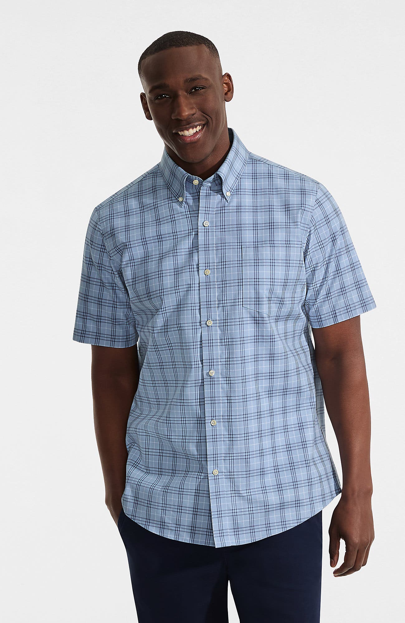 Light Indigo Blue Plaid