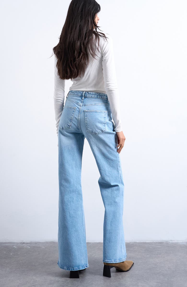 Topshop Pippa High Waist Flare Leg Jeans, Alternate, color, 