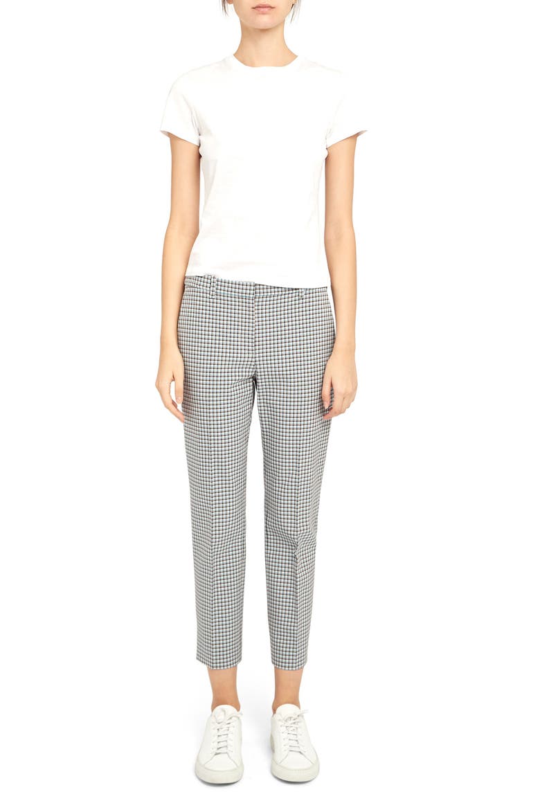 Treeca Check Crop Pants, Alternate, color, BLUE MULTI