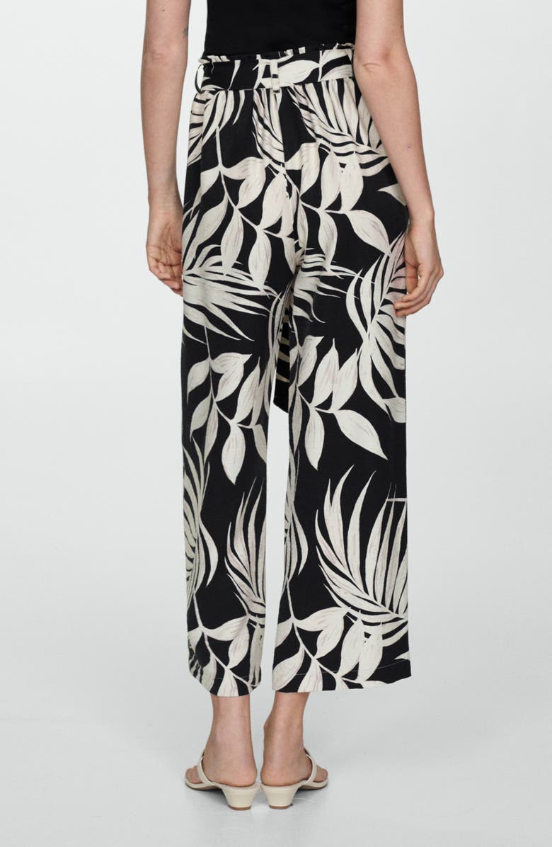 MANGO Print High Waist Wide Leg Pants, Alternate, color, 