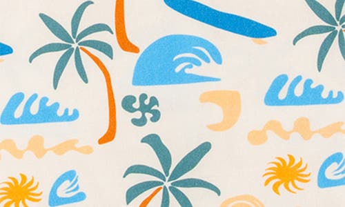 Miki Miette Kids' Christopher Tropical Print Cotton T-shirt