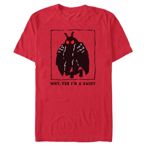 Men's Lost Gods Mothman Fairy Art  Graphic T-Shirt