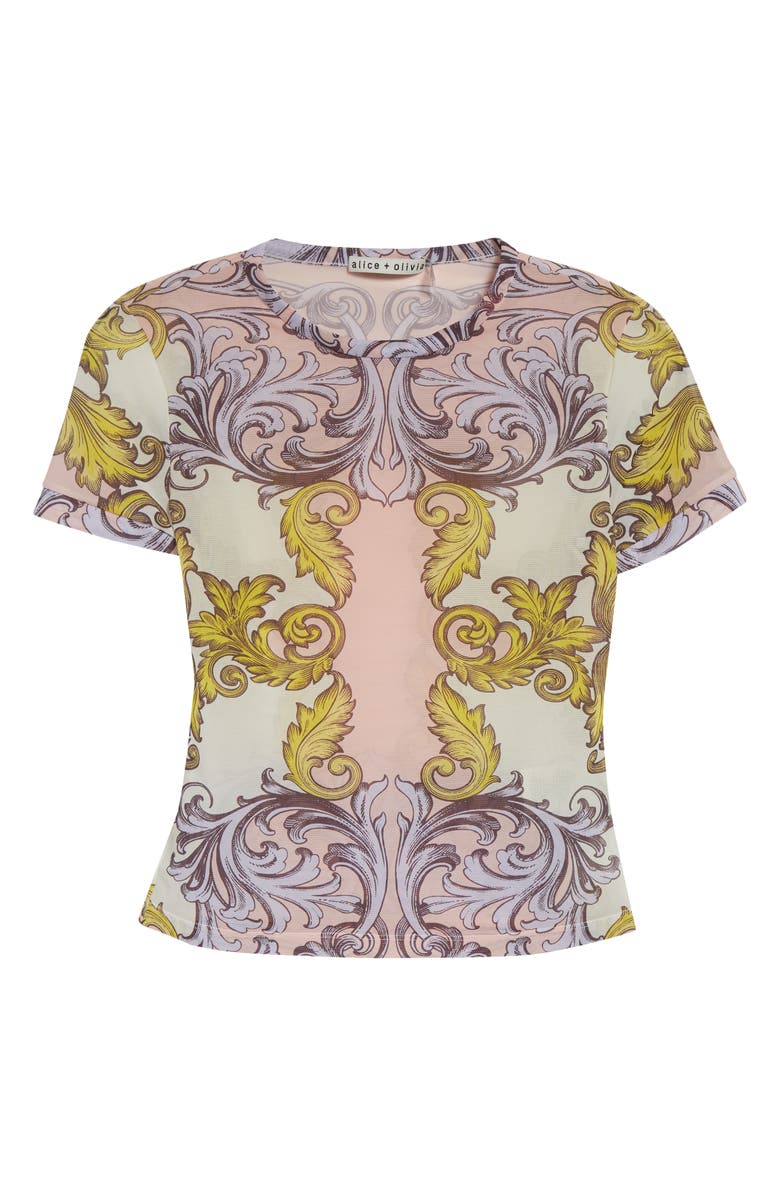 Alice + Olivia Print T-Shirt, Alternate, color,