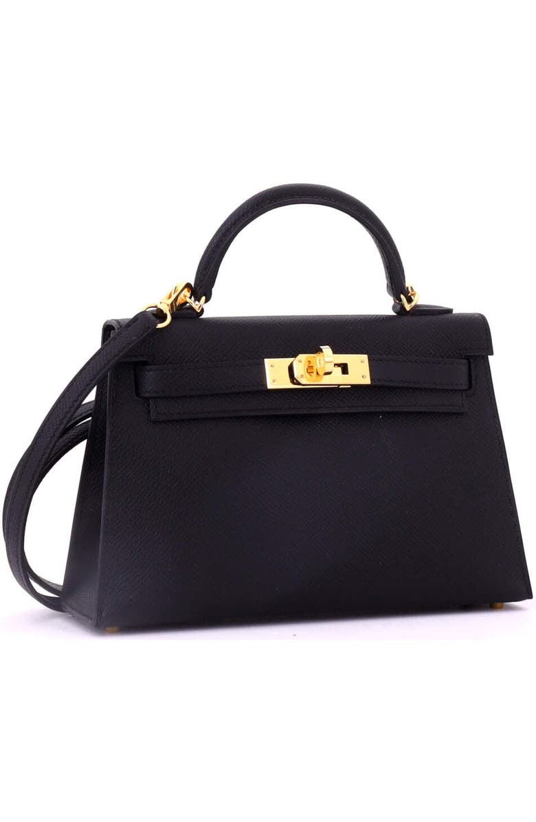 Pre-Owned Hermes Kelly Mini II Bag Black Epsom with Gold Hardware 20, Alternate, color, Noir