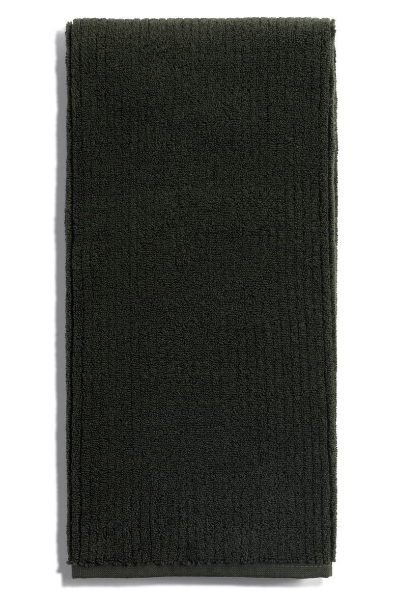 Soft Rib Cotton Hand Towel, Main, color, EVERGREEN