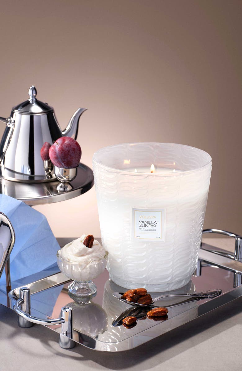 Voluspa Vanilla Sunday Lidded Hearth Candle, Alternate, color,