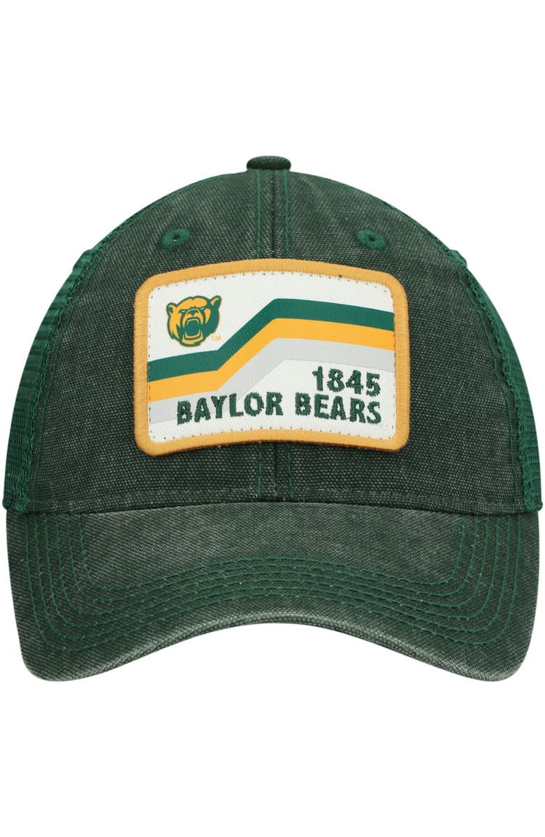 LEGACY ATHLETIC Men's Green Baylor Bears Sun & Bars Dashboard Trucker Snapback Hat, Alternate, color, Green