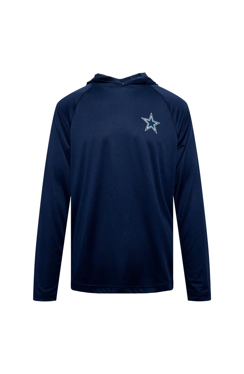 Columbia Men's Columbia Navy Dallas Cowboys Solar Stream Omni-Wick Raglan Pullover Hoodie, Alternate, color, Navy
