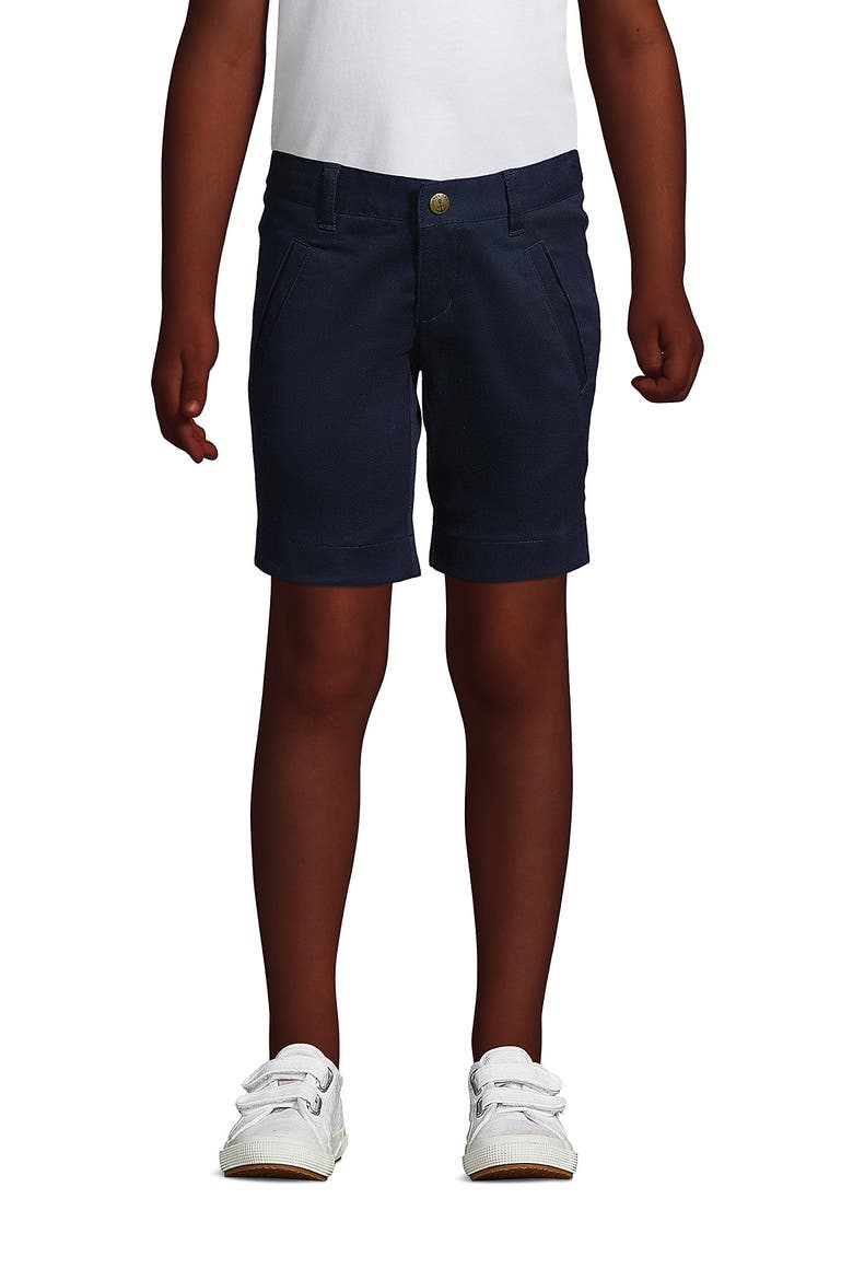 School Uniform Girls Stretch Chino Bermuda Shorts, Main, color, Classic Navy