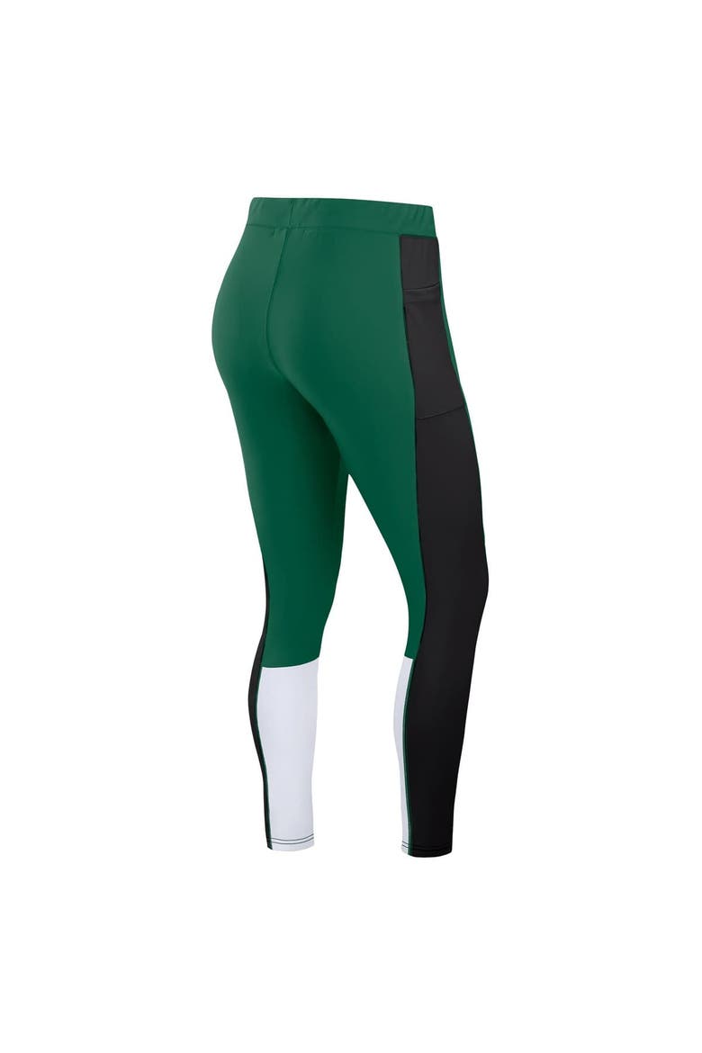 Women's WEAR by Erin Andrews Green/Black New York Jets Color-Block Leggings, Alternate, color, Green