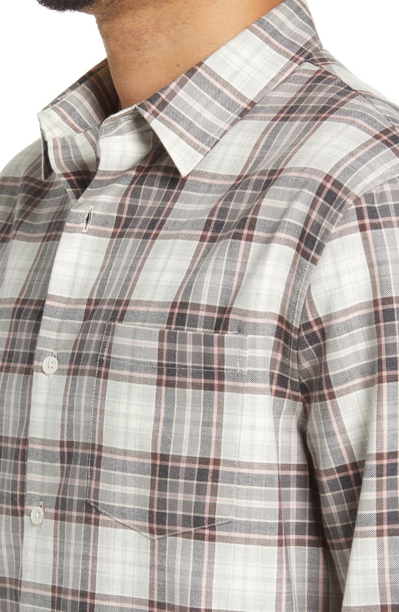 Vince Plaid Classic Fit Cotton Button-Up Shirt, Alternate, color, 