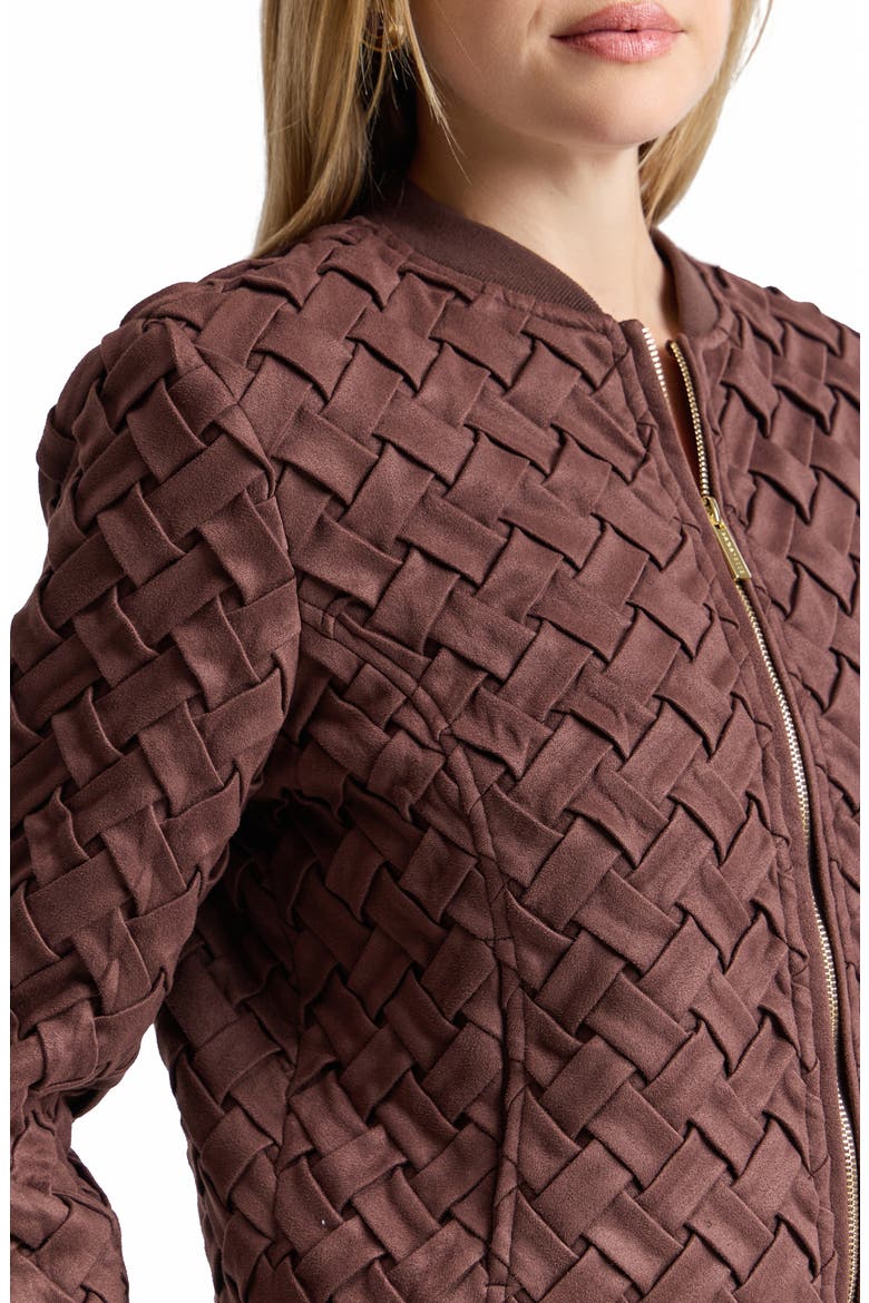 Woven Bomber Jacket, Alternate, color, CHOCOLATE BROWN