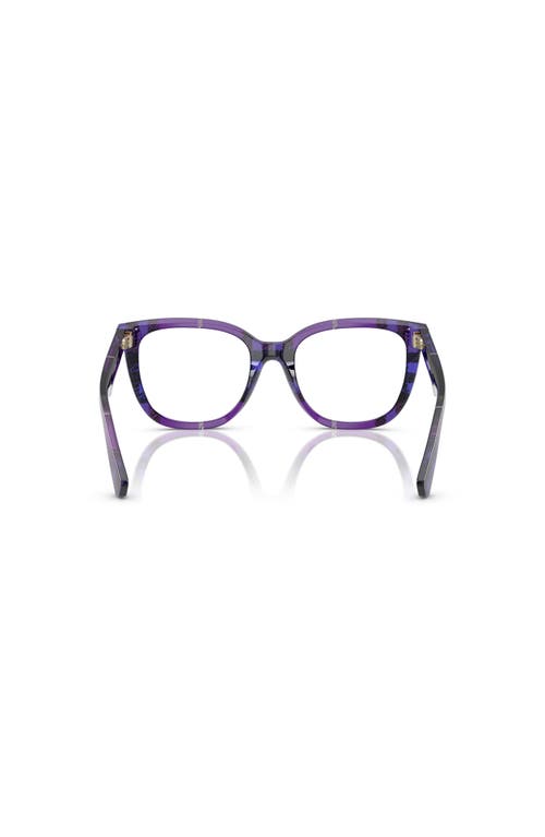 Burberry 53mm Square Optical Glasses In Purple