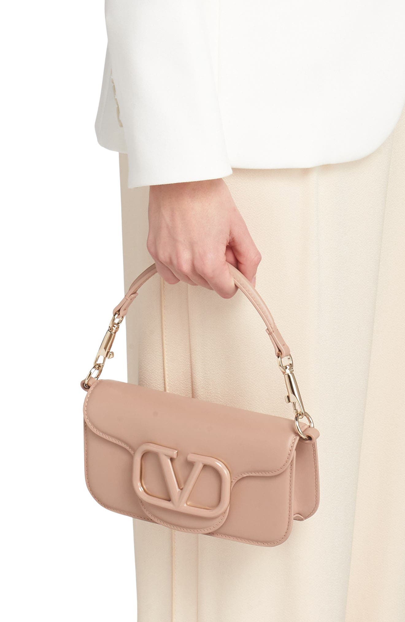 Small Locò Leather Shoulder Bag, Alternate, color, GF9 ROSE CANNELLE