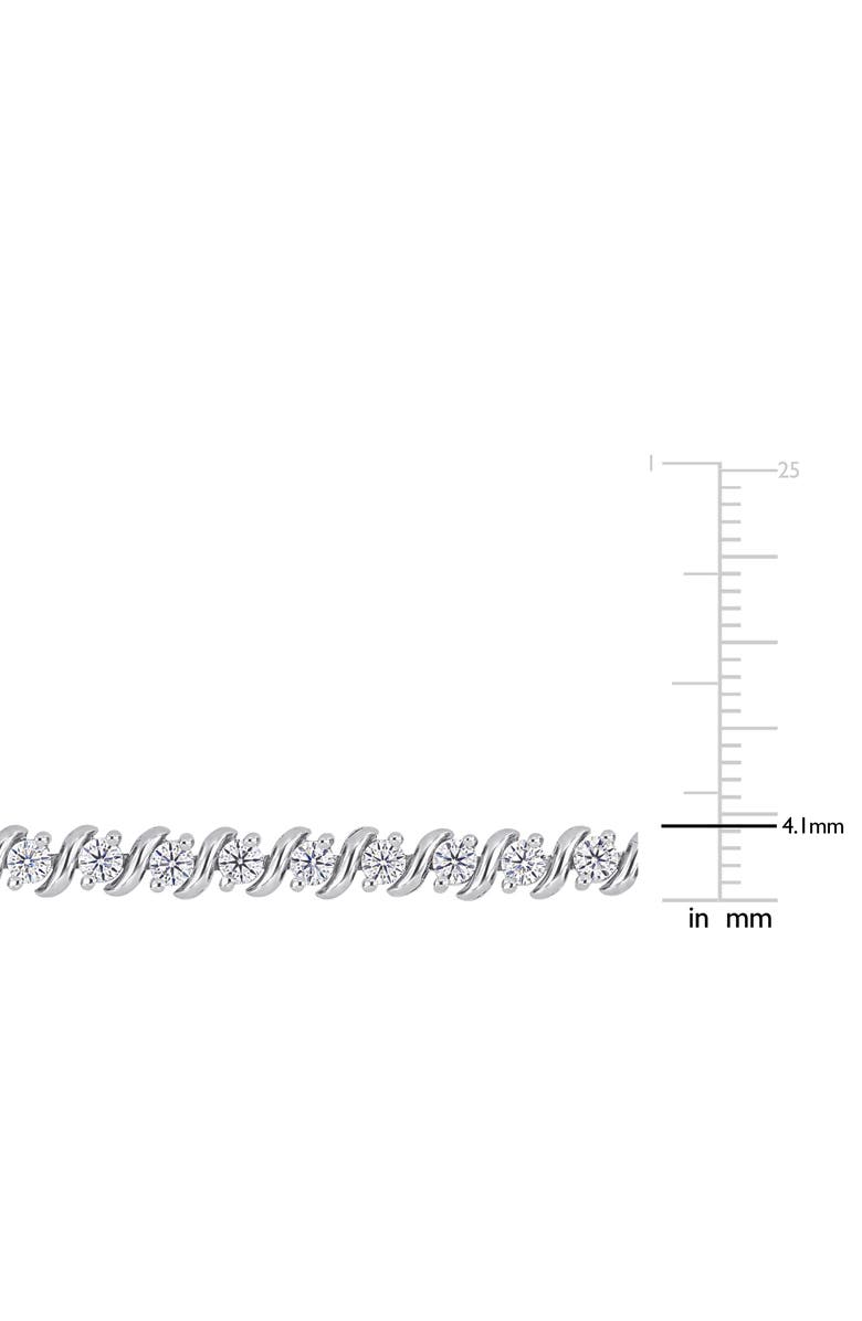 Julianna B. Moissanite S-Link Tennis Bracelet, Alternate, color, Sterling Silver