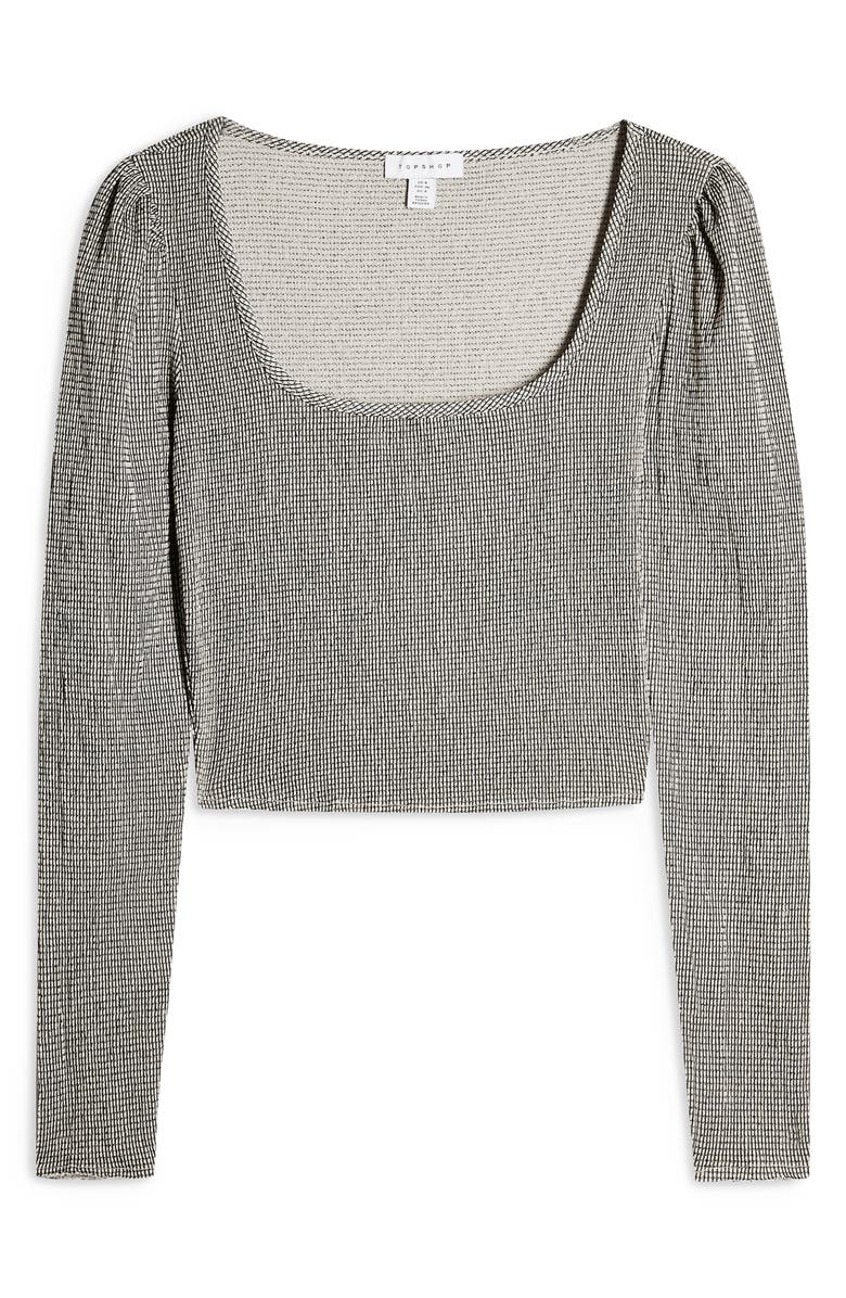 Topshop Square Neck Crop Top, Alternate, color, 