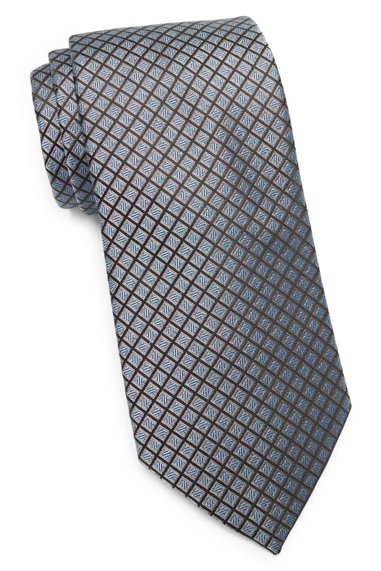 Maidon Neat Square Tie, Main, color, CHARCOAL