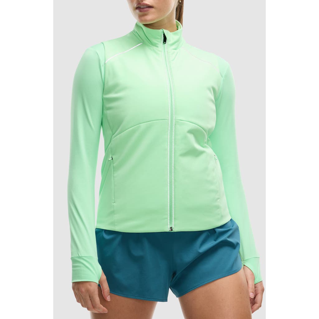 Peloton Padded Full Zip Run Vest In Green