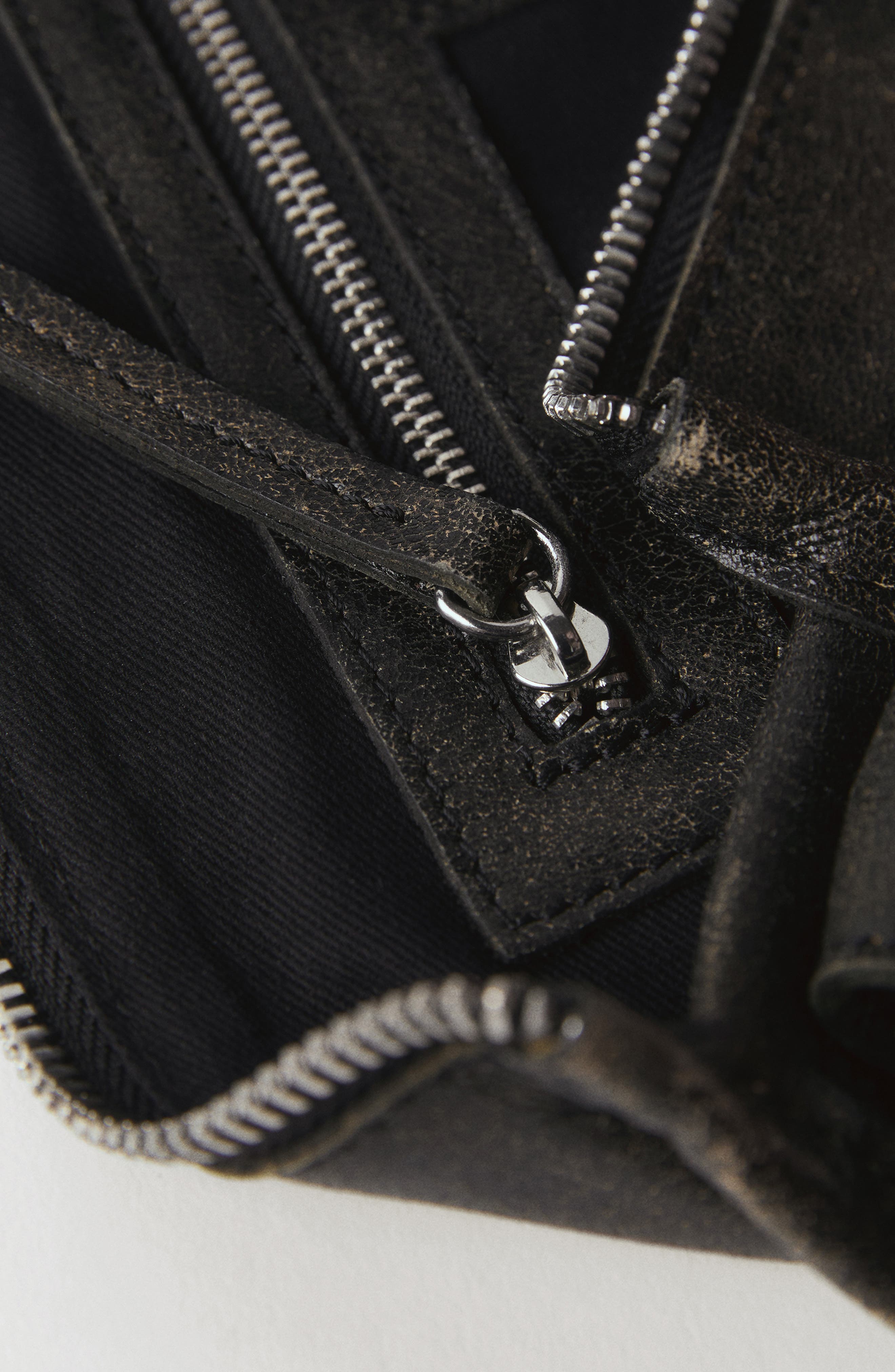 MANGO Leather Shoulder Bag, Alternate, color, Brown