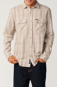 Rip Curl Griffin Plaid Cotton Flannel Button-Up Shirt