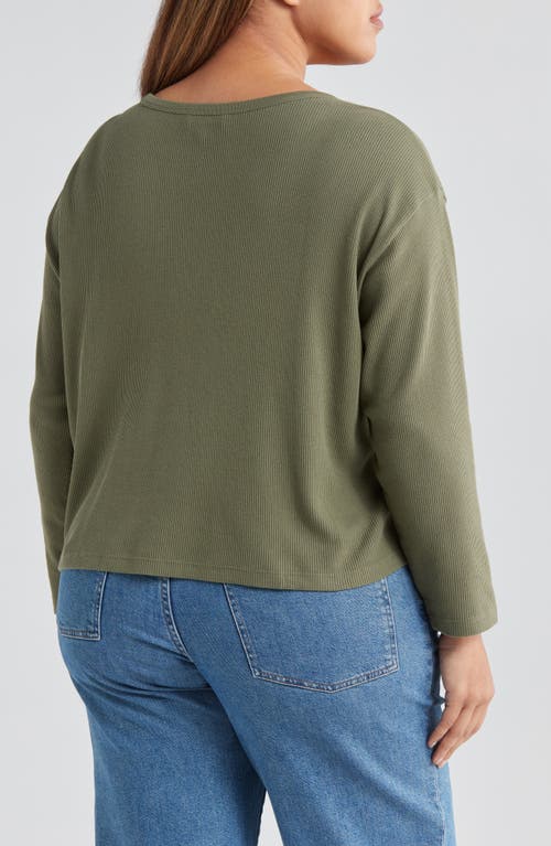 TREASURE & BOND TREASURE & BOND SHRUNKEN THERMAL LONG SLEEVE TOP