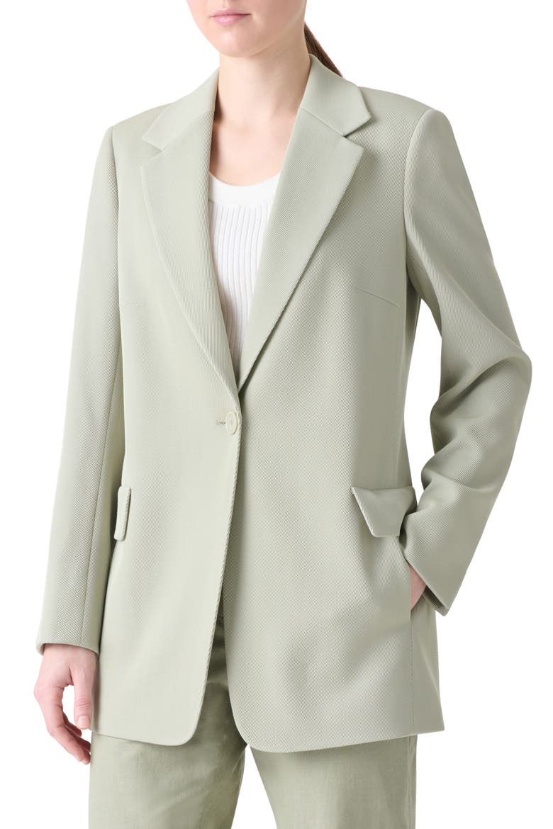 Wool Tricot One-Button Blazer, Alternate, color, PISTACHIO