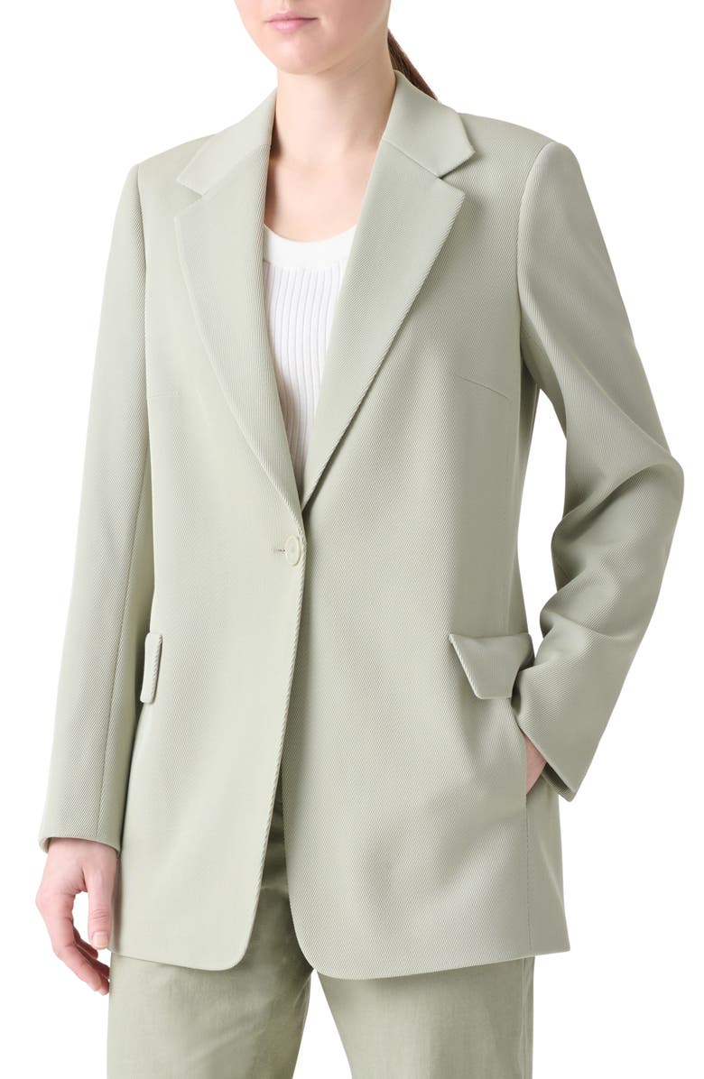 Akris punto Wool Tricot One-Button Blazer, Alternate, color, Pistachio