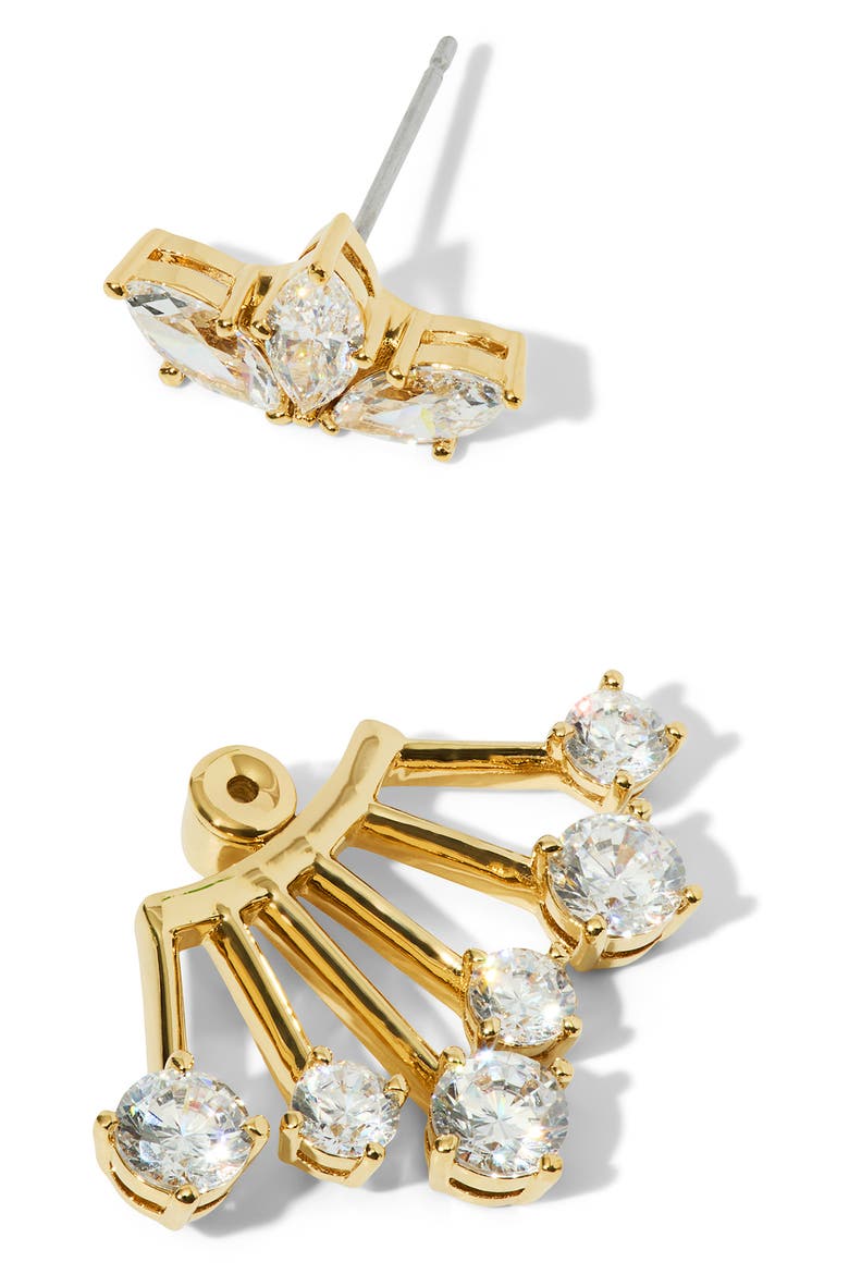 Lucia Front Back Ear Jackets, Alternate, color, GOLD