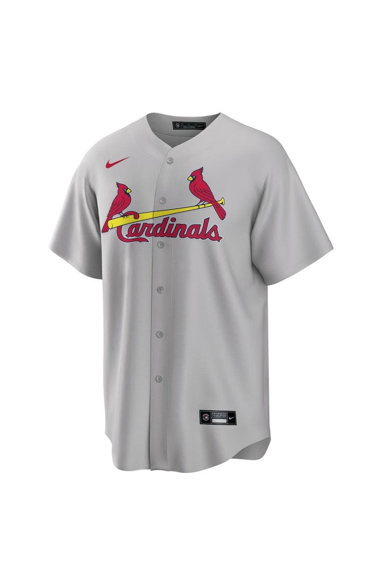 Nike Men's Nike Yadier Molina Gray St. Louis Cardinals Road Replica Player Name Jersey, Alternate, color, 