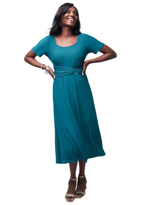 Buckle Midi Dress