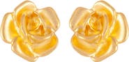 Susan Caplan 1990s Vintage Rose Earrings