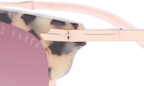 Ted Baker 55mm Half Rim Square Sunglasses