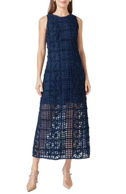 Textured Sleeveless Maxi Dress