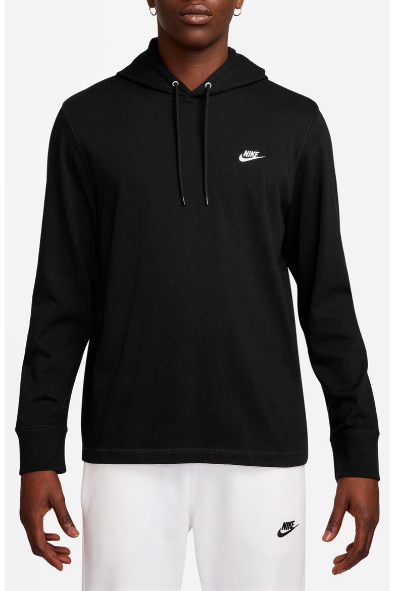 Club Cotton Brushed Fleece Hoodie, Main, color, BLACK/ WHITE