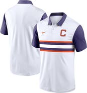 Nike Men's Nike White/Purple Clemson Tigers Athletic Prep Alt Logo Vapor Performance Polo