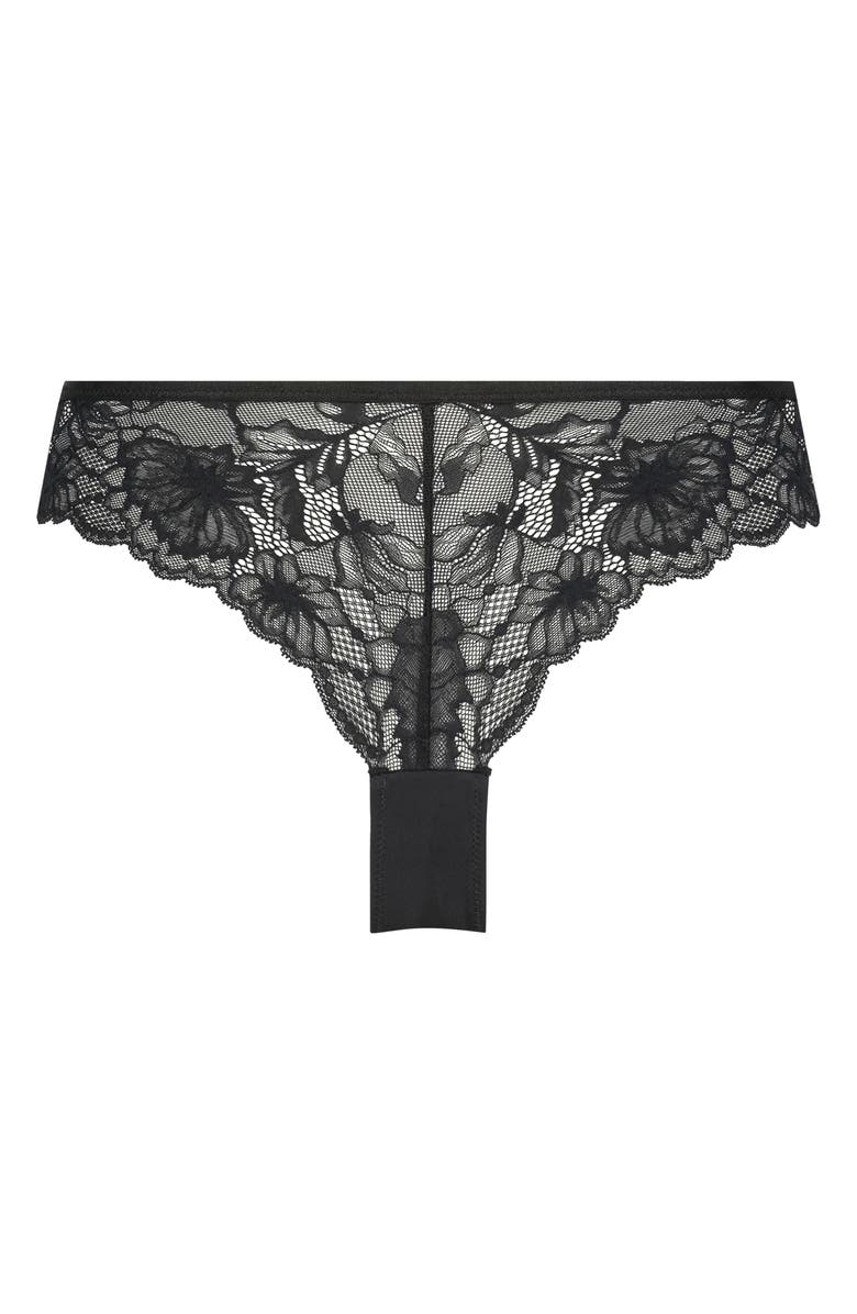 Hunkemöller Stormi High Cut Thong, Alternate, color, Caviar