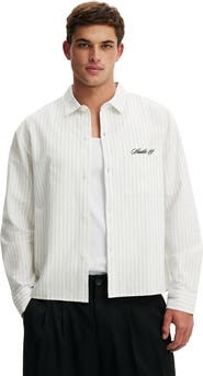 Cotton On Men's Bedford Long Sleeve Shirt