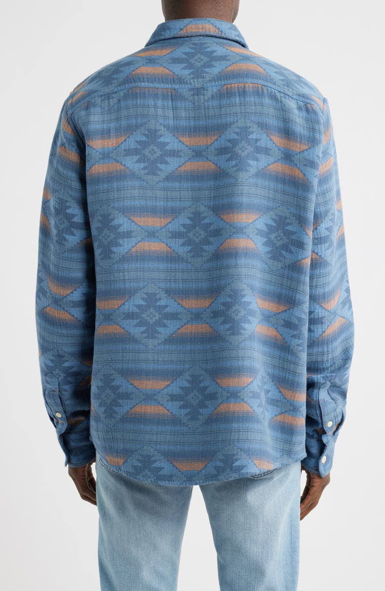 Faherty x Doug Good Feather Canyon Organic Cotton Overshirt, Alternate, color, Blue Western Range