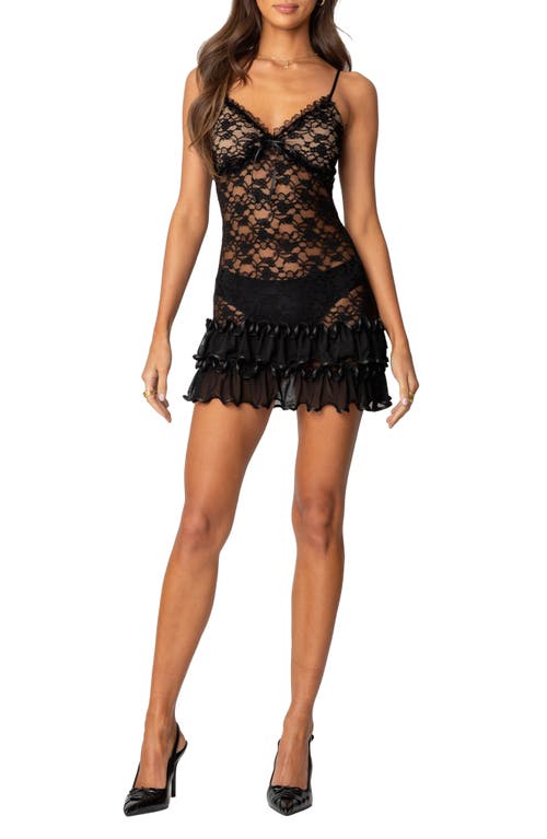 EDIKTED EDIKTED LUCIANE EMBROIDERED LACE MINIDRESS 