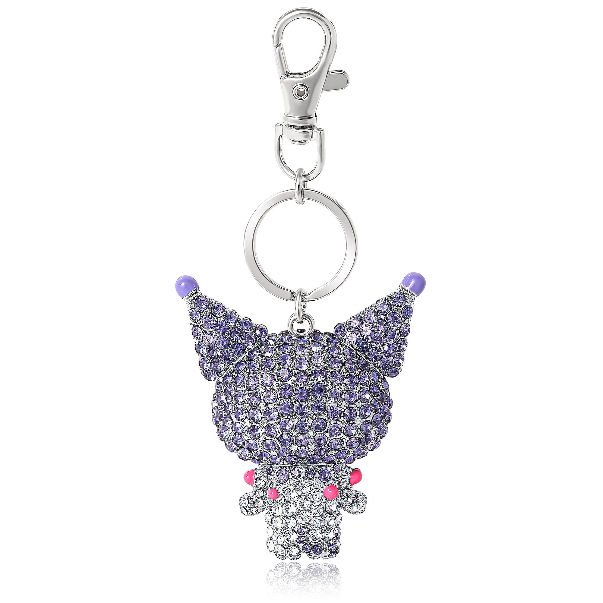 Hello Kitty Kuromi Crystal Keychain Bag Travel Charm, Alternate, color, 