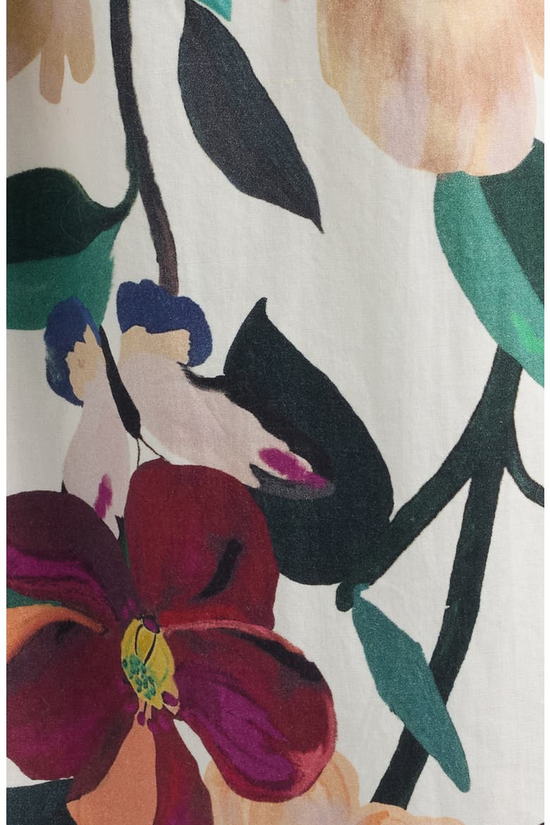 Maeve Floral Organic Cotton Ankle Skirt, Alternate, color, ANDALUSIA PRINT