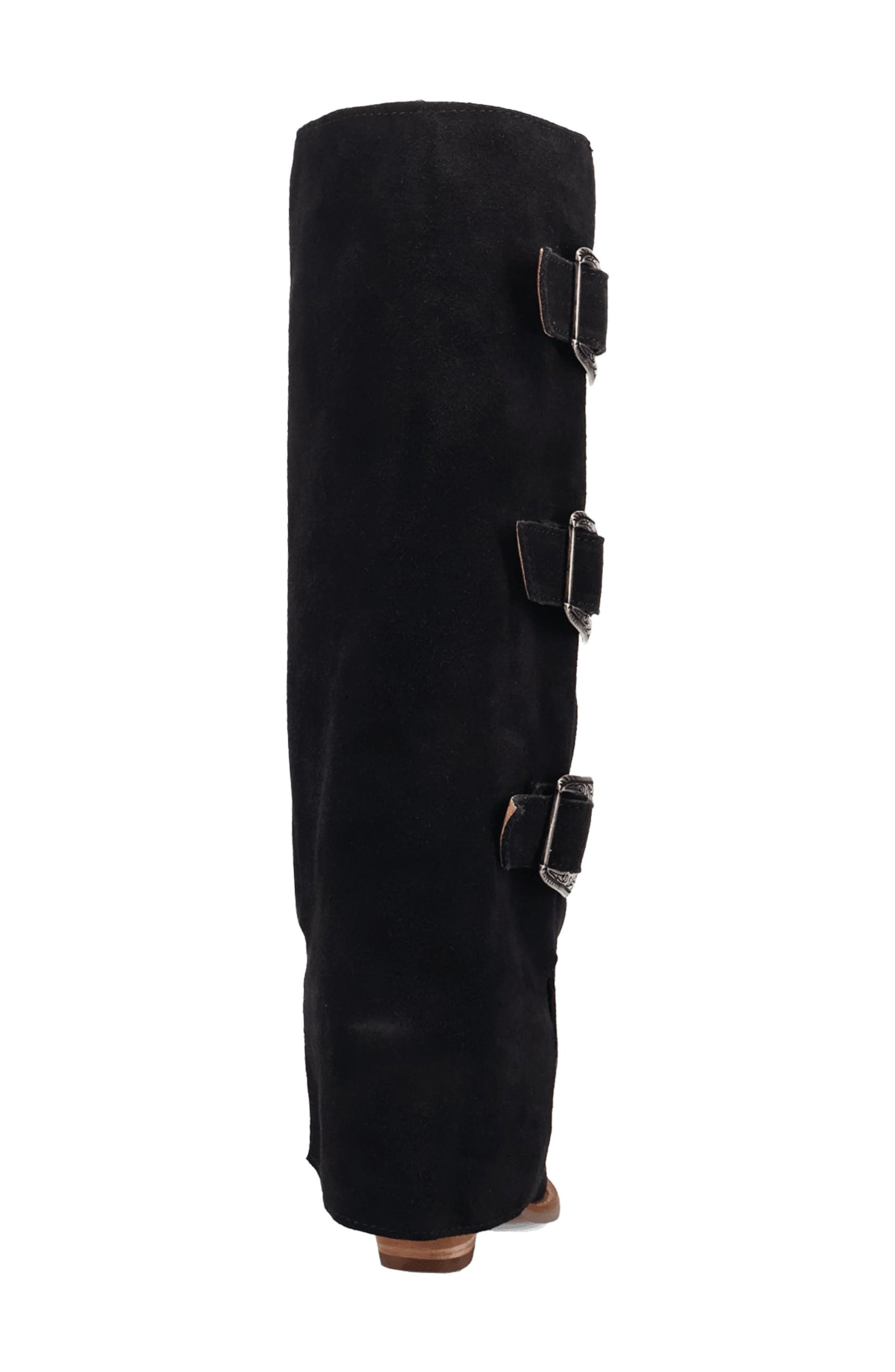 Dingo Buckle Bunny Knee High Western Boot, Alternate, color, Black