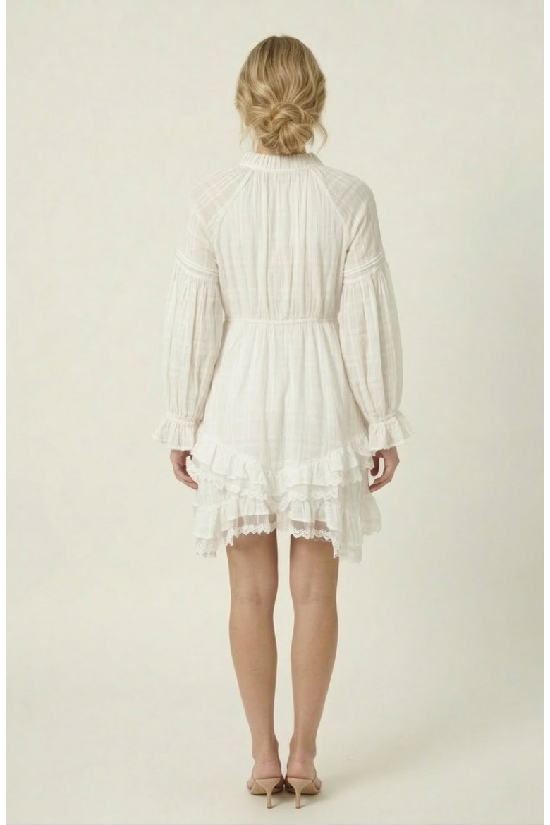 Boho Mini Dress, Alternate, color, Ivory